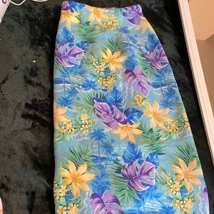Floral wrap skirt